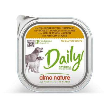 9x300g Almo Nature Daily Csirke, sonka & sajt nedves kutyatáp kép