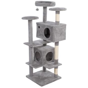 A zooplus Basics M/L kaparófa macskáknak, szürke, 48x48x137cm kép