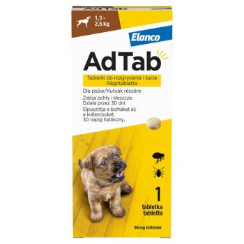 AdTab™ rágótabletta kutyák részére 1 db / 1,3-2,5 kg közötti testsúly esetén kép