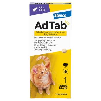 AdTab™ rágótabletta macskák részére 1 db / 0,5-2 kg közötti testsúly esetén kép