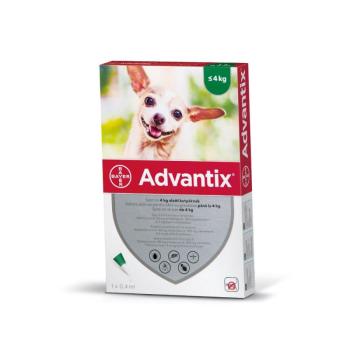 Advantix Spot On oldat kutyáknak A.U.V. 4 kg alatti kutyáknak (1 x 0,4 ml) kép