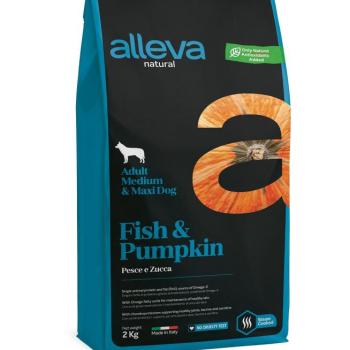 Alleva Natural Adult Medium/Maxi Dog - hal és sütőtök 2 kg kép