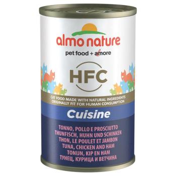 Almo Nature HFC gazdaságos csomag 12 x 140 g - Tonhal, csirke & sonka kép