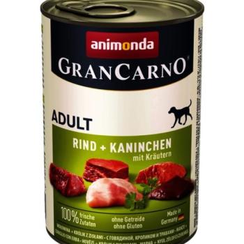 Animonda GranCarno Adult konzerv, marha, nyúl és zöldfűszerek 400 g (82756) kép