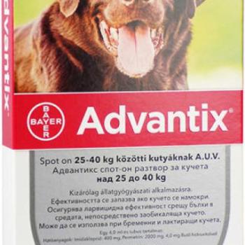 Bayer Advantix Spot On 25-40 kg 4x4 ml kép