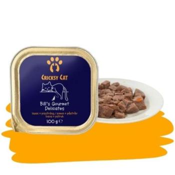 Bill lazacos, pisztrángos nedves macskaeledel – 100 g - Egyes kiszerelés kép