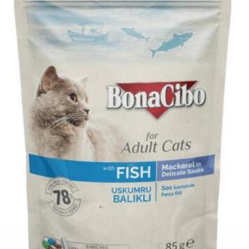 BonaCibo Adult fish pouch 85 g kép