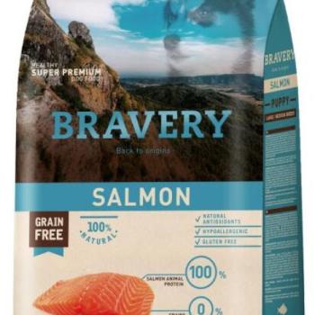 Bravery Puppy Large/Medium Salmon 4 kg kép