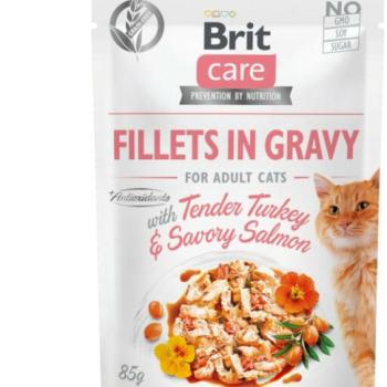 Brit Care Fillets in gravy turkey & salmon 85 g kép