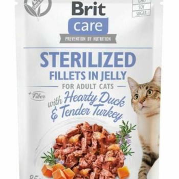 Brit Care Sterilized Fillets in jelly Adult duck & turkey 85 g kép