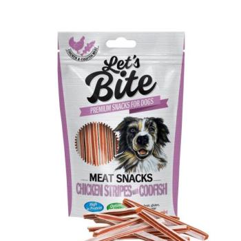 Brit Let's Bite Meat Snacks - Chicken Stripes with Codfish 80 g kép