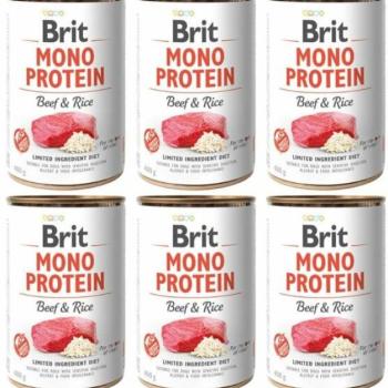 Brit Mono Protein Beef & Rice 6x400 g kép