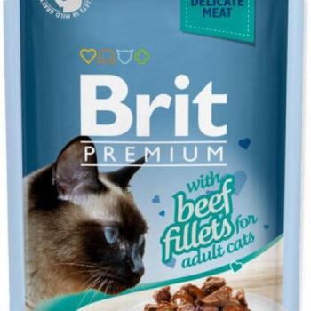 Brit Premium Adult beef fillets in gravy 85 g kép