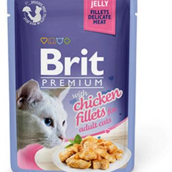 Brit Premium Adult chicken fillets in jelly 85 g kép