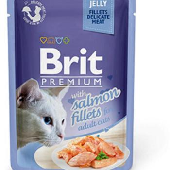 Brit Premium Adult salmon fillets in jelly 85 g kép