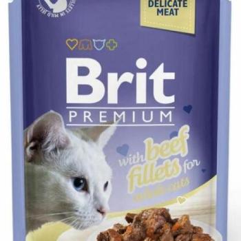 Brit Premium Adult with beef fillets in jelly 24x85 g kép