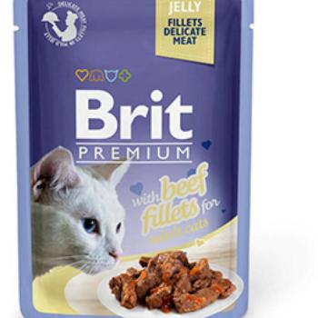 Brit Premium Adult with beef fillets in jelly 85 g kép