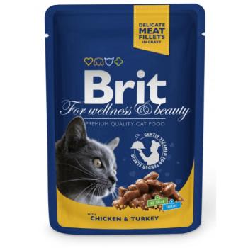 Brit Premium Cat Chicken & Turkey alutasakos 100 g kép