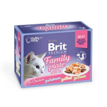 Brit Premium Cat Jelly - Family Plate 12 x 85 g kép