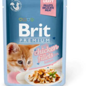 Brit Premium Kitten chicken fillets in gravy 85 g kép