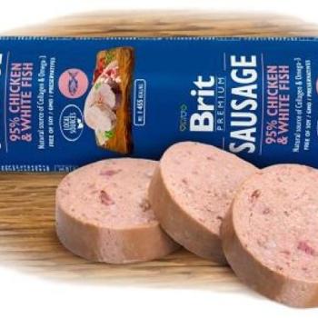 Brit Premium - Sausage Chicken & White fish 800 g kép