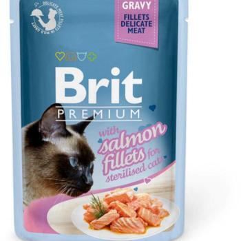 Brit Premium Sterilised salmon fillets 85 g kép