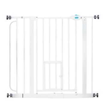 Carlson Pet Gate zárórács macskaajtóval - M 76,2 cm, Sz 73,66 - 92,71 cm kép