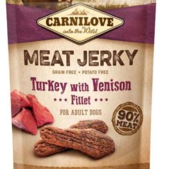 CARNILOVE Jerky Snack Turkey with Venison pulyka és szarvas 100 g kép