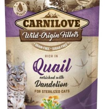 CARNILOVE Wild-Origin Fillets Sterilized quail 85 g kép