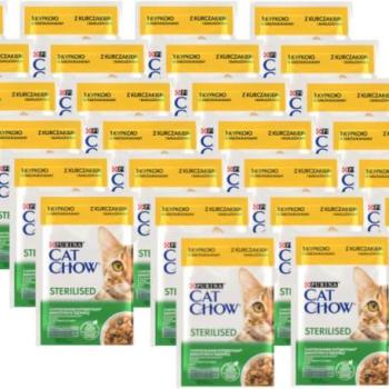 Cat Chow Sterilized chicken in sauce 26x85 g kép