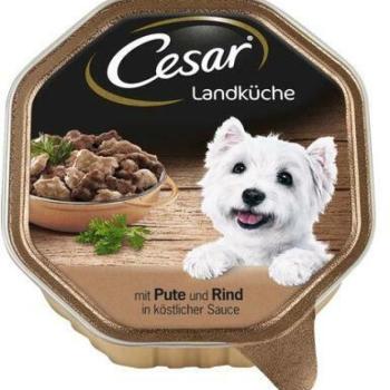 Cesar Turkey, Beef and Herbs, dog food tray 150 g kép