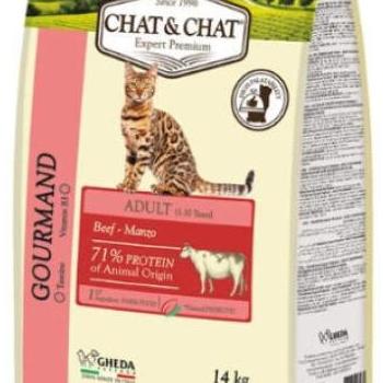 Chat&Chat Gourmand beef 14 kg kép