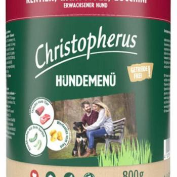 Christopherus Dog Menu Reindeer & Potatoes & Courgettes 800 g kép