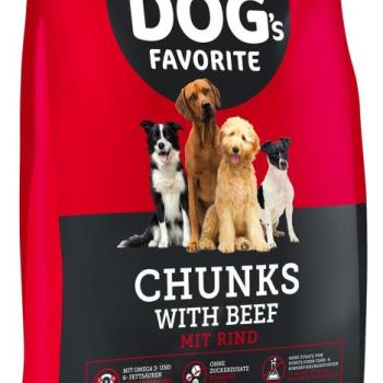 Dog’s Favorite Chunks with Beef 15 kg kép