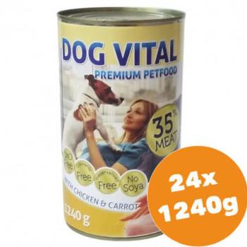 DOG VITAL Chicken & Carrot 24x1240 g kép