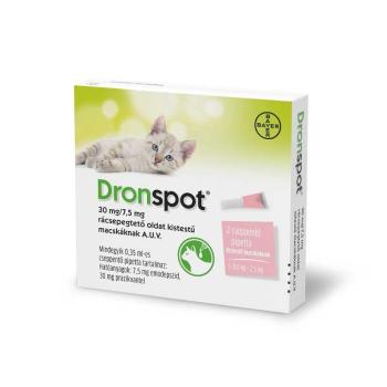 Dronspot rácsepegtető oldat kistestű macskáknak A.U.V. 2 x 0,35 ml kép