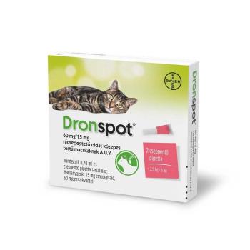 Dronspot rácsepegtető oldat közepes testű macskáknak A.U.V. 2 x 0,7 ml kép