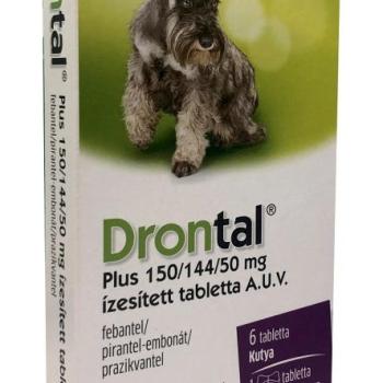 Drontal® Plus 150/144/50 mg ízesített tabletta A.U.V. 6 tabletta kép