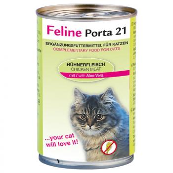 Feline Porta 21 - 6 x 400 g - Csirke & aloe vera (gabonamentes) kép