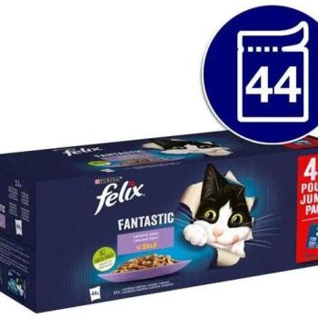 FELIX Fantastic beef, chicken, salmon & tuna jelly 44x85 g kép