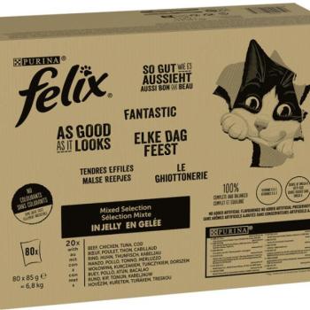 FELIX Fantastic beef, chicken, tuna, cod 80x85 g kép