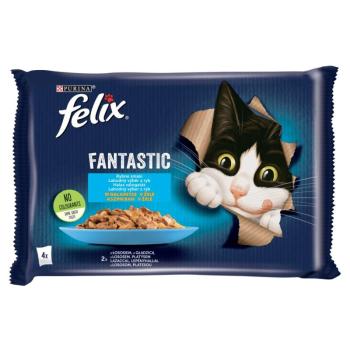 Felix Fantastic Halas Válogatás lazaccal, lepényhallal 4 x 85 g kép