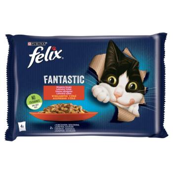 Felix Fantastic Házias Válogatás csirkével, marhával 4 x 85 g kép