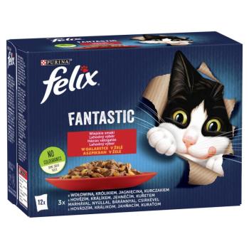 Felix Fantastic Házias Válogatás csirkével, marhával, nyúllal, báránnyal 12 x 85 g kép