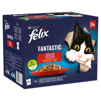 Felix Fantastic Házias Válogatás csirkével, marhával, nyúllal, báránnyal 24 x 85 g kép