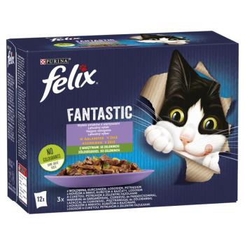 Felix Fantastic Vegyes Válogatás marhával, csirkével, lazaccal, pisztránggal és zöldségekkel 12 x 85 g kép