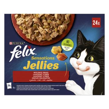 Felix Sensations Jellies Házias válogatás aszpikban nedves macskaeledel 24 x 85 g kép