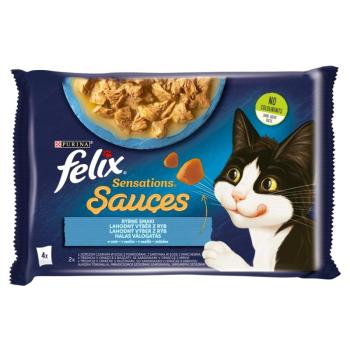 Felix Sensations Sauces Halas Válogatás alaszkai tőkehallal, szardíniával 4 x 85 g kép