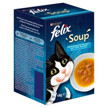 Felix Soup Halas Válogatás tőkehallal, lepényhallal, tonhallal 6 x 48 g kép