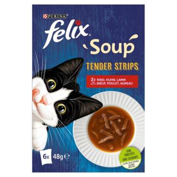 Felix Soup Tender Stripes Házias Válogatás 6 x 48 g kép